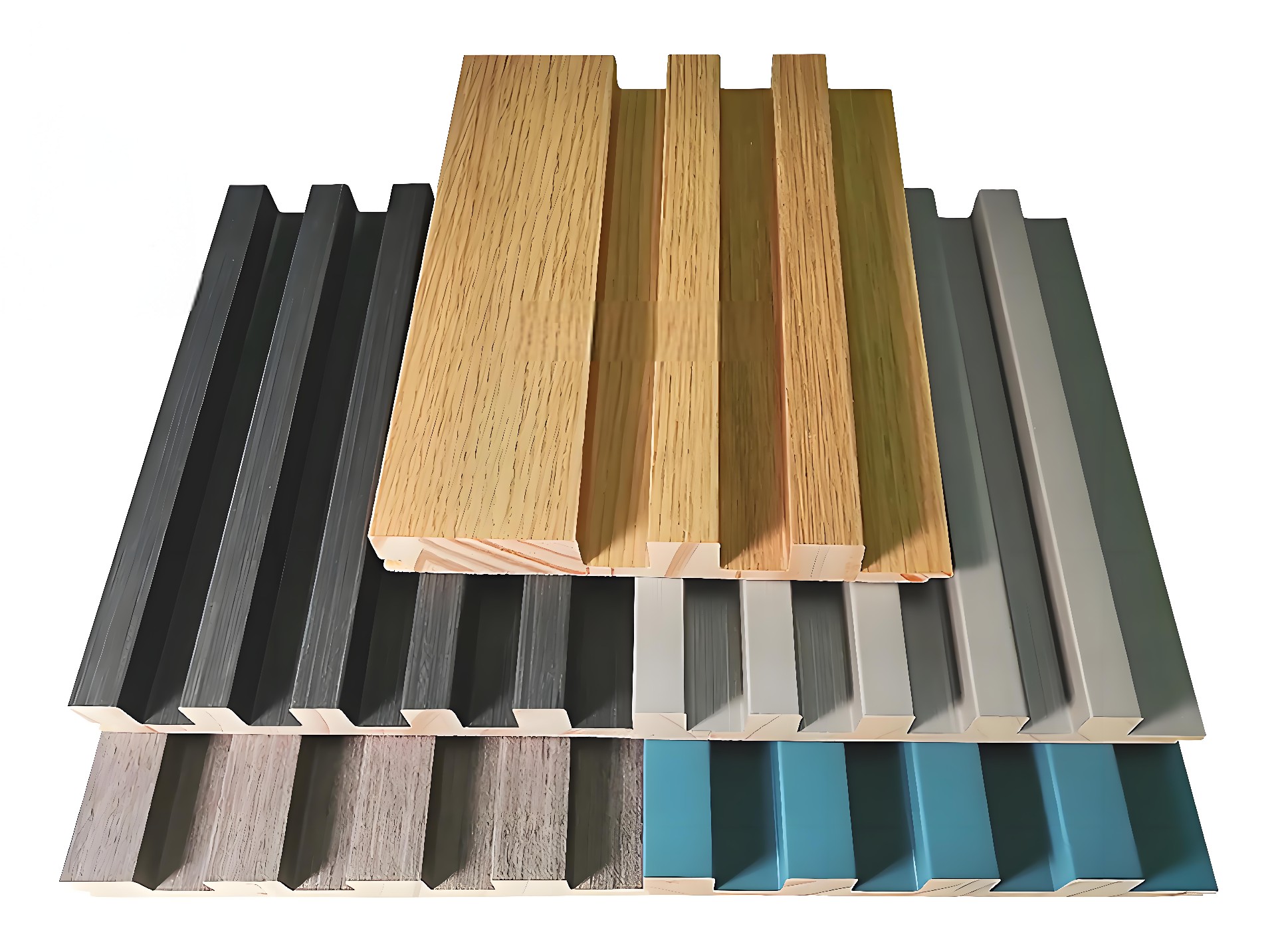 環保實木格柵板背景墻